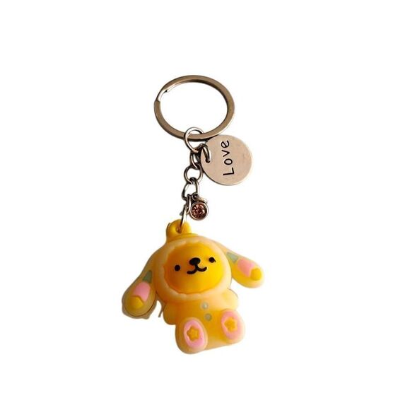 Kawaii Pompompurin Hello Kitty Charm Keychain - Picture 1 of 4